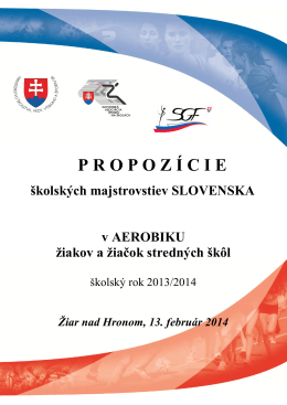 Propozície - Slovenská gymnastická federácia