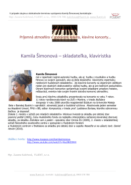 ponuka Kamila Šimonová klavír