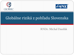 Globálne riziká z pohľadu Slovenska