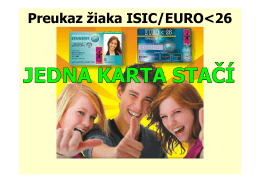Preukaz žiaka ISIC/EURO<26