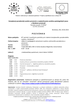 Pozvánka na IKT seminár v Košiciach