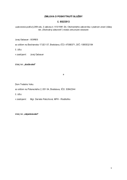 Zmluva č. 5/2013 - servisné služby na výpočtovú techniku