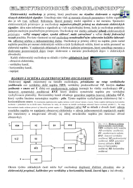 Elektronický osciloskop je prístroj, ktorý používame na