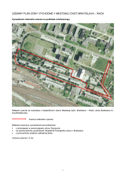 územný plán zóny východné v mestskej časti bratislava