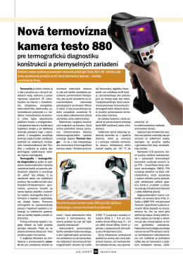 Nová termovízna kamera testo 880 - K