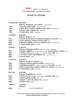 Kópia – Jedálny lístok AKTUÁLNY