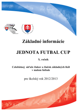 Základné informácie - Jednota futbal cup (pdf