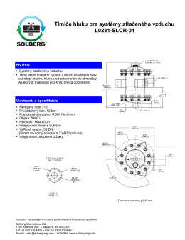 Tlmiče hluku pre systémy stlačeného vzduchu L0231-SLCR-01