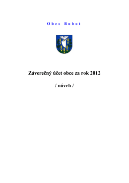Záverečný účet obce za rok 2012