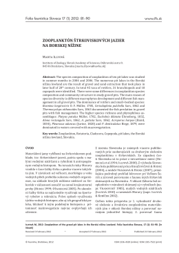 Illyová - Zooplanktón štrkoviskových jazier... (1 Mb, pdf)