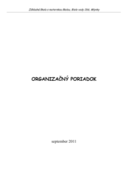 organizačný poriadok