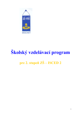II. stupeň ŠkVP 2013-2014 - Základná škola s materskou školou