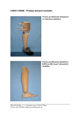 I10041-I10046 - Protézy dolných končatín - PRO