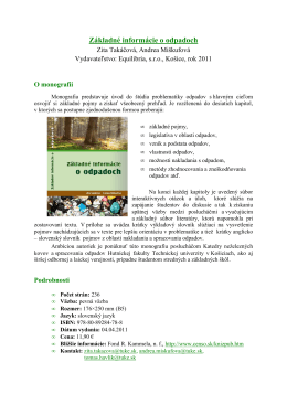 Základné informácie o odpadoch - NATUR