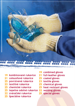19 kombinované rukavice 21 celousňové rukavice