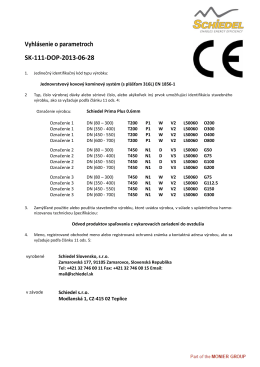 Vyhlásenie o parametroch SK-111-DOP-2013-06-28
