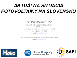 Fotovoltika na Slovensku