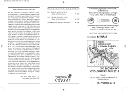 Bienale 2012_Bienale 2010 - Slovenská spoločnosť pre ORL a