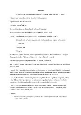 Zápis a uznesenie 22.6.2012