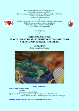 Pozvánka - Detské kardiocentrum