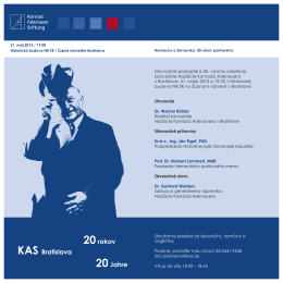 20 rokov kancelárie KAS v Bratislave (pdf, 466 KB)