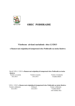 VZN č.3-2013 o financovaní reg. školstvax