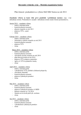 Plán činnosti výboru na rok 2014 (pdf.)