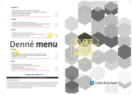 Denné menu - CUBE REAL FOOD