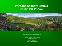 Prírodné hodnoty na území CHKO BR Poľana