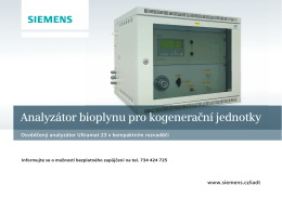 Analyzátor bioplynu pro kogenerační jednotky