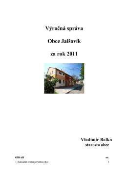 Výročná správa individuálna 2011