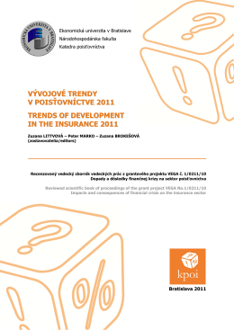 Vývojové trendy v poisťovníctve 2011