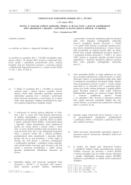 Vykonávacie nariadenie Komisie (EÚ) č. 297/2011 z 25