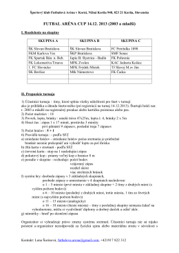 FUTBAL ARÉNA CUP 14.12. 2013 (2003 a mladší)