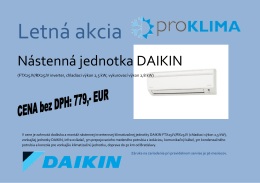 Nástenná jednotka DAIKIN - Pro