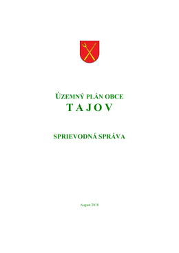 Záväzná časť Územného plánu obce Tajov (PDF)