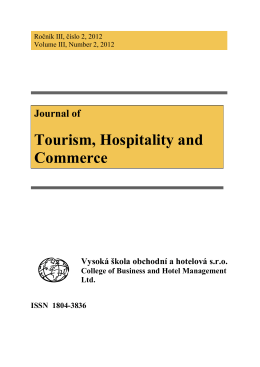 Journal of Tourism, Hospitality and Commerce