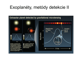 Metódy detekcie exoplanét II