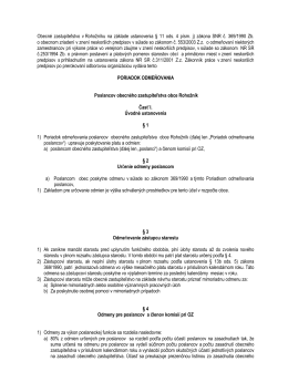 poriadok odmeňovania poslancov OZ 2010 - návrh