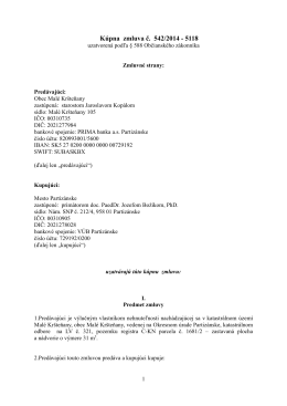 Kúpna zmluva č. 542/2014 - 5118