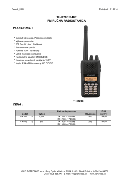 th-k20e/k40e fm ručná rádiostanica vlastnosti : cena
