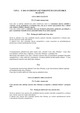 VZN č. 3/ 2011 o udeľovaní verejných uznaní obce Sľažany