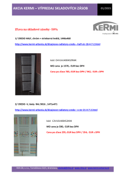 Výpredaj skladových zásob designových radiátorů