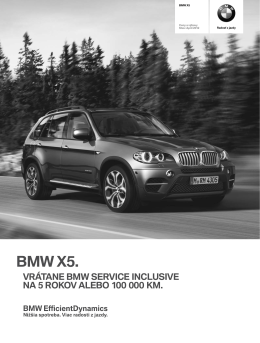 Stiahnite si. Aktuálny cenník pre BMW X5 M (PDF, 301k)