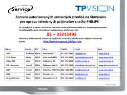 Zoznam autorizovaných servisných stredísk na Slovensku