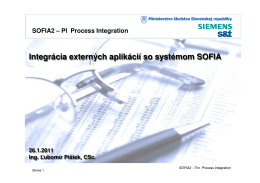 Integrácia externých aplikácií s FIS SOFIA