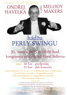 koncert perly swingu - Grand hotel Bellevue