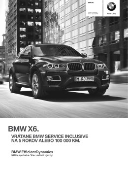 Stiahnite si Cenník BMW X6 (PDF, 326k)