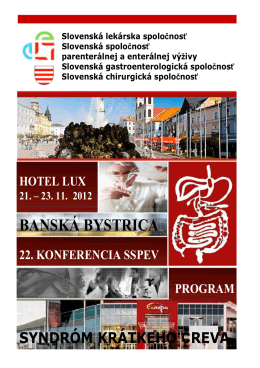 Program konferencie 2012 - Slovenská lekárska spoločnosť