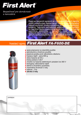 hasiaci sprej First Alert FA F600 DE